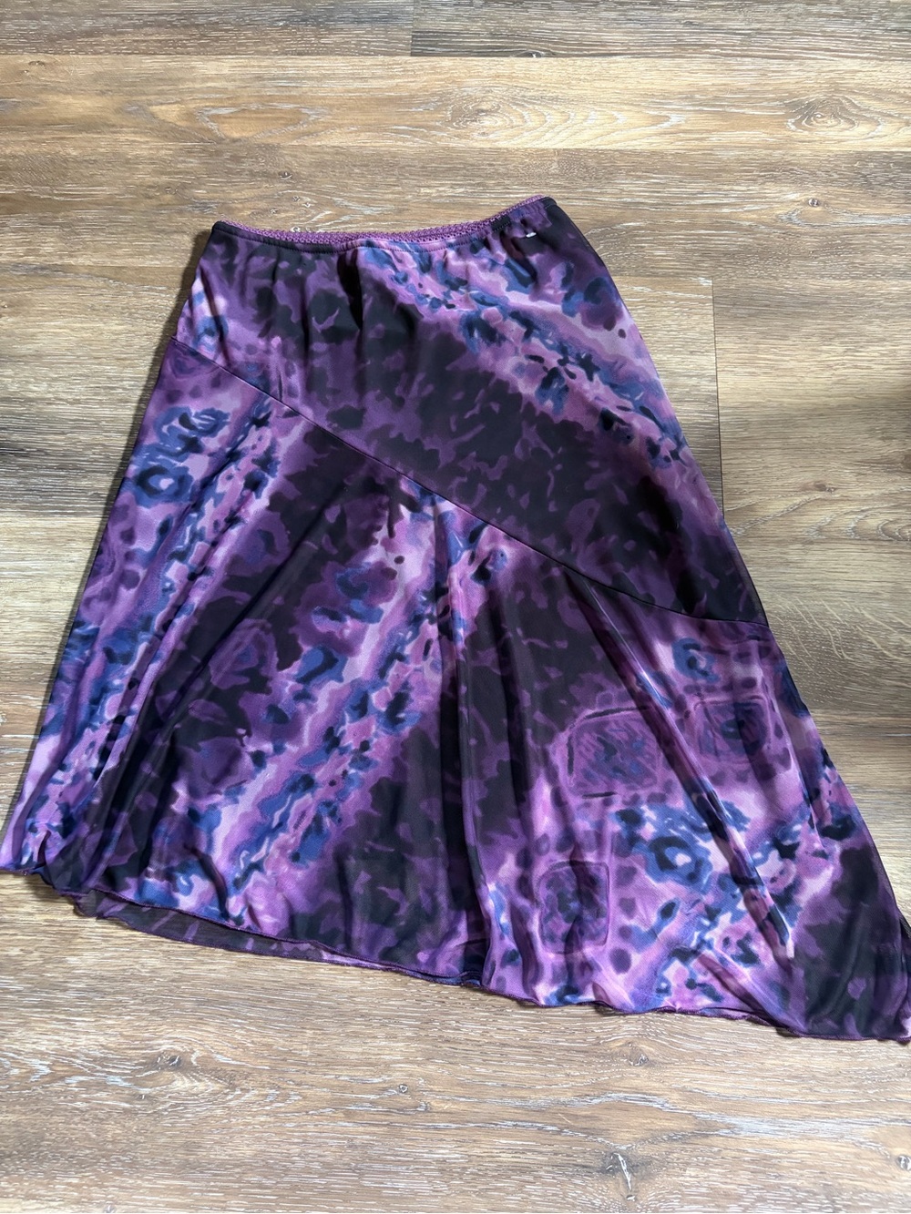 Vintage Wrapper Purple Patterned A-Line Skirt